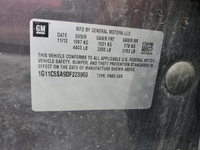 1G11C5SA9DF223969 - 2013 CHEVROLET MALIBU 1LT 灰色 照片 12