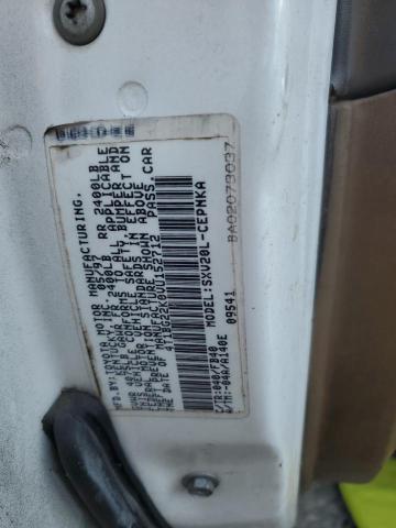 4T1BG22K0VU152712 - 1997 TOYOTA CAMRY CE WHITE photo 12