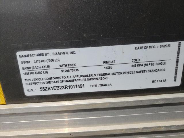 55ZR1EB2XR1011491 - 2024 UTILITY TRAILER Մոխրագույն լուսանկար 10