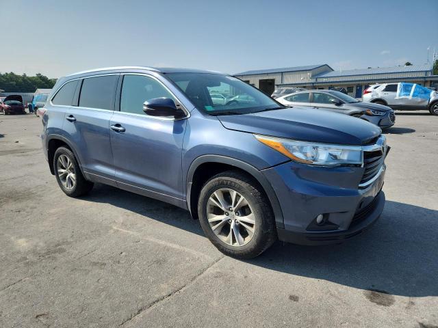 5TDJKRFH6FS120035 - 2015 TOYOTA HIGHLANDER XLE BLUE photo 4