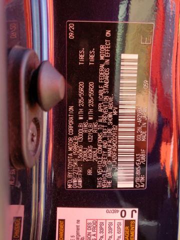 JTJHZKFA5M2029182 - 2021 LEXUS RX 350 L BLUE photo 13