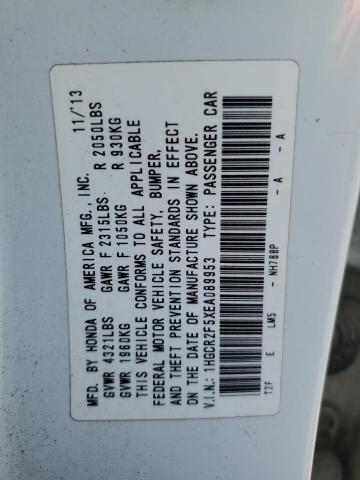 1HGCR2F5XEA089953 - 2014 HONDA ACCORD SPORT WHITE photo 12