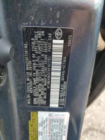 4T1BK46K37U016176 - 2007 TOYOTA CAMRY LE GRAY photo 12