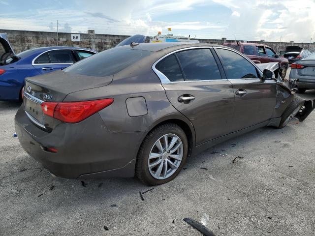 JN1BV7AR0FM391459 - 2015 INFINITI Q50 BASE BROWN photo 3