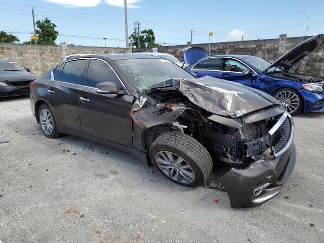 JN1BV7AR0FM391459 - 2015 INFINITI Q50 BASE BROWN photo 4