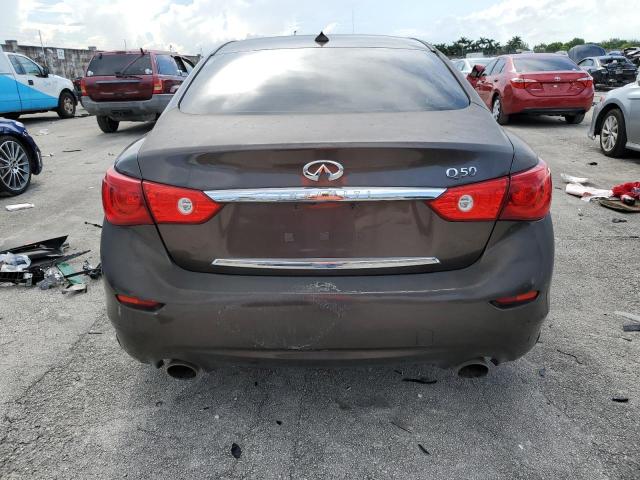 JN1BV7AR0FM391459 - 2015 INFINITI Q50 BASE BROWN photo 6