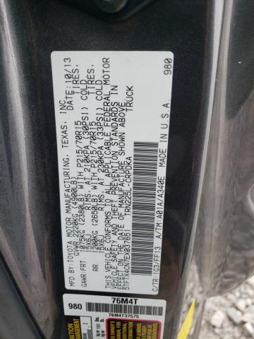 5TFTX4CN7EX037651 - 2014 TOYOTA TACOMA ACCESS CAB 灰色 照片 12