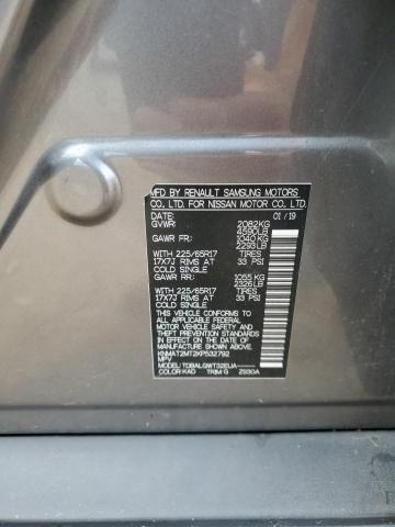 KNMAT2MT2KP532792 - 2019 NISSAN ROGUE S GRAY photo 12