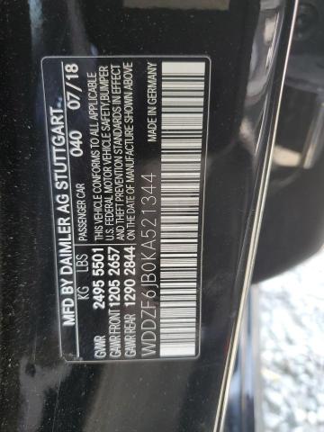 WDDZF6JB0KA521344 - 2019 MERCEDES-BENZ E 450 4MATIC BLACK photo 12