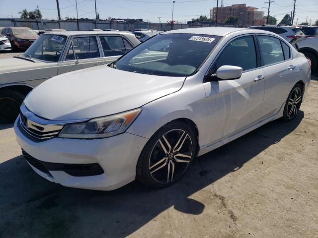 1HGCR2F66GA226107 - 2016 HONDA ACCORD SPORT WHITE photo 1