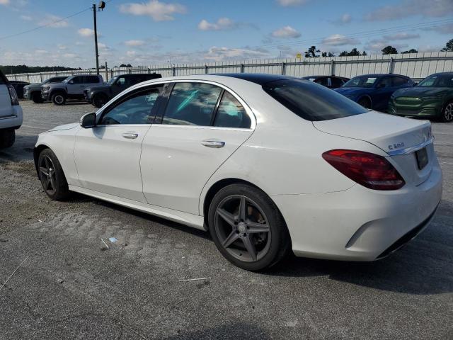 55SWF4KB7FU030751 - 2015 MERCEDES-BENZ C 300 4MATIC WHITE photo 2