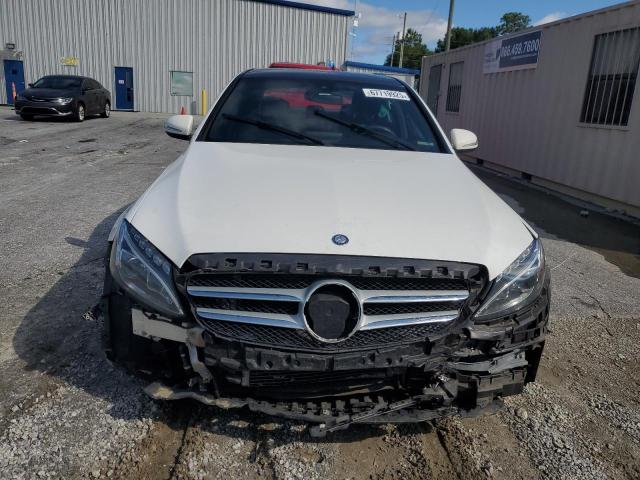 55SWF4KB7FU030751 - 2015 MERCEDES-BENZ C 300 4MATIC WHITE photo 5