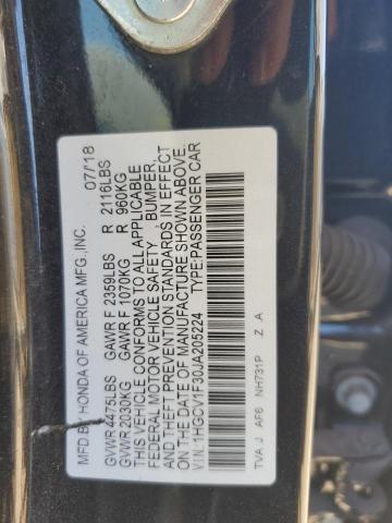 1HGCV1F30JA205224 - 2018 HONDA ACCORD SPORT BLACK photo 12