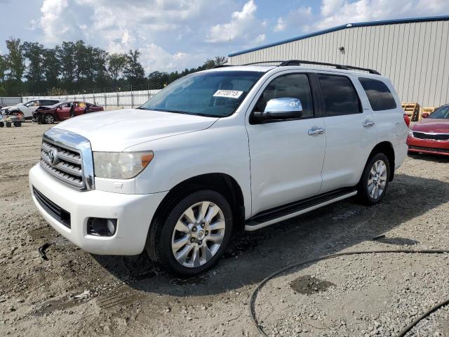 5TDZY67A08S009002 - 2008 TOYOTA SEQUOIA PLATINUM WHITE photo 1