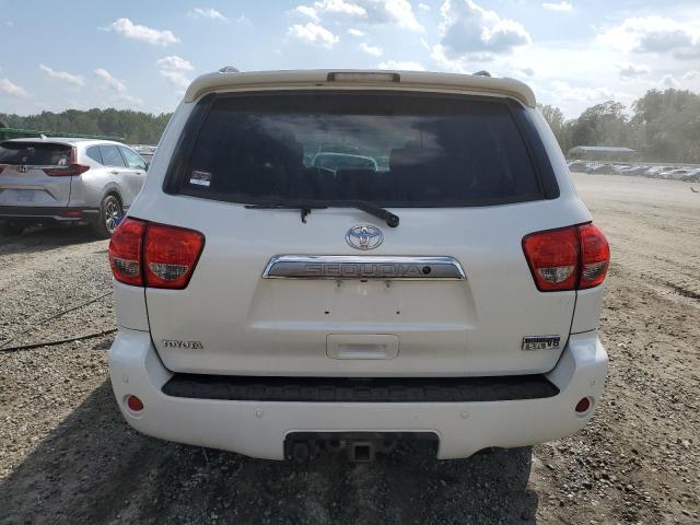 5TDZY67A08S009002 - 2008 TOYOTA SEQUOIA PLATINUM WHITE photo 6