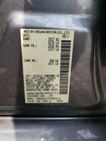 1N4AL3AP2HC493771 - 2017 NISSAN ALTIMA 2.5 GRAY photo 12