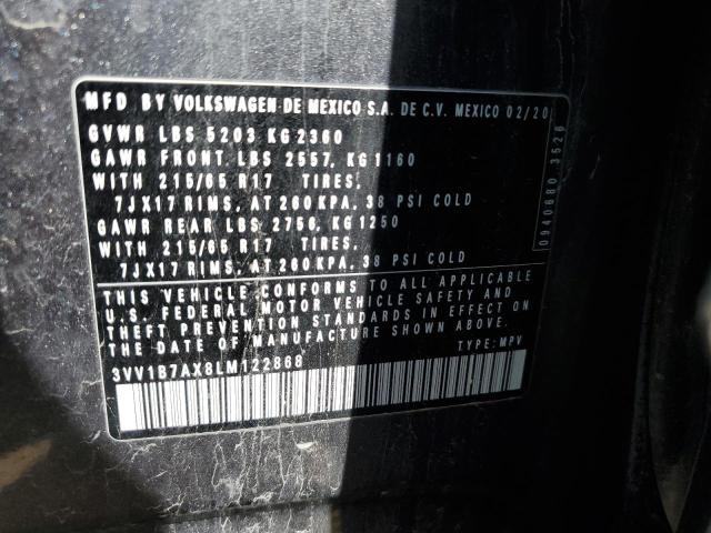 3VV1B7AX8LM122868 - 2020 VOLKSWAGEN TIGUAN S Grafit foto 14