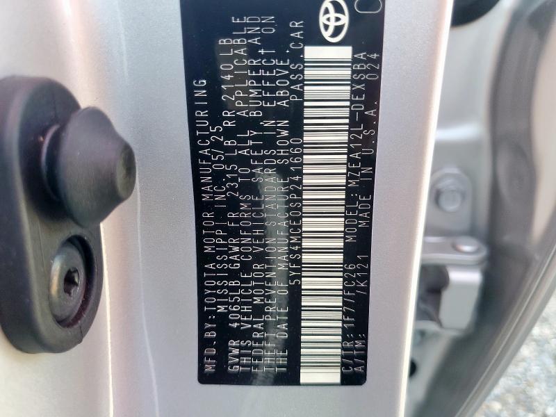 5YFS4MCE0SP241660 - 2025 TOYOTA COROLLA SE Gümüş foto 12