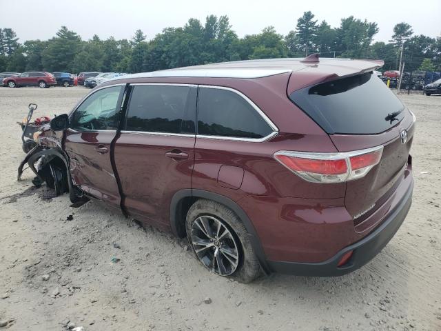 5TDJKRFH3GS336586 - 2016 TOYOTA HIGHLANDER XLE Bordeaux Foto 2
