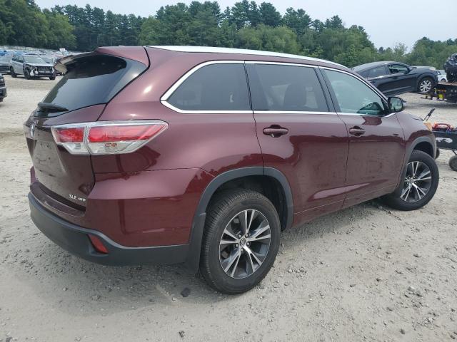 5TDJKRFH3GS336586 - 2016 TOYOTA HIGHLANDER XLE Bordeaux Foto 3