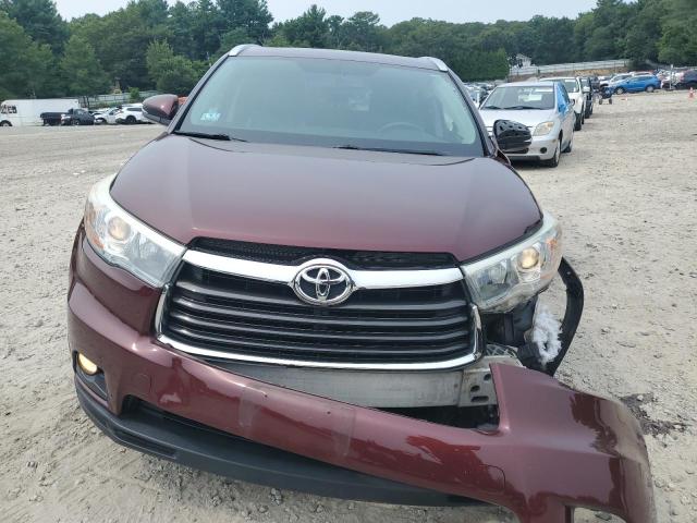 5TDJKRFH3GS336586 - 2016 TOYOTA HIGHLANDER XLE Bordeaux Foto 5
