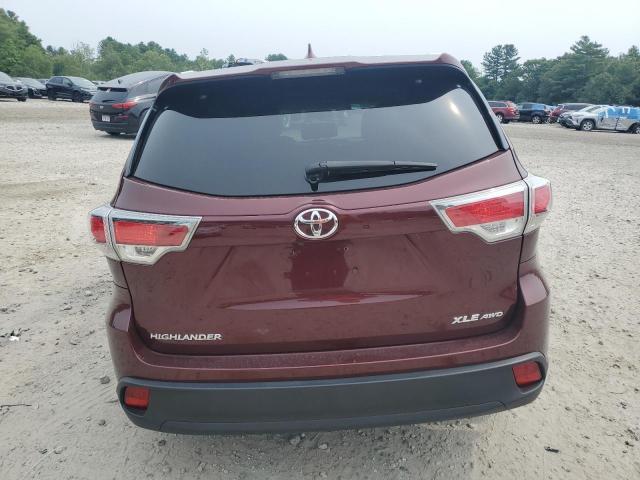 5TDJKRFH3GS336586 - 2016 TOYOTA HIGHLANDER XLE Bordeaux Foto 6