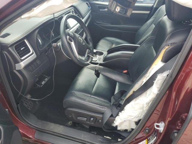 5TDJKRFH3GS336586 - 2016 TOYOTA HIGHLANDER XLE Bordeaux Foto 7