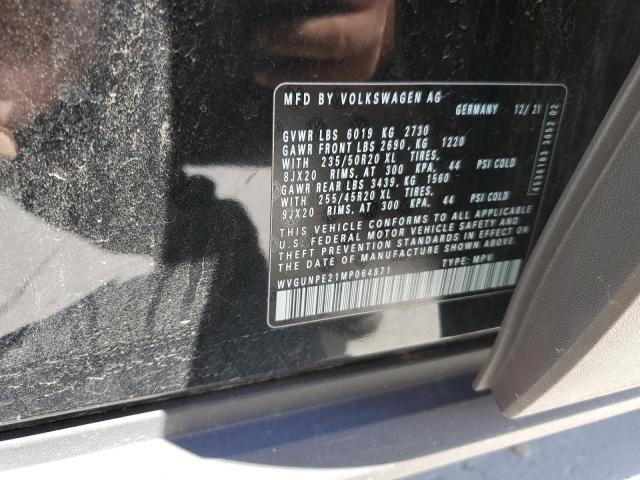 WVGUNPE21MP064871 - 2021 VOLKSWAGEN ID.4 PRO S შავი ფოტო 12