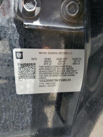 1G1ZD5ST9KF169135 - 2019 CHEVROLET MALIBU LT Schwarz Foto 13