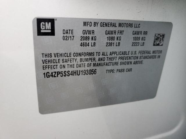 1G4ZP5SS4HU193056 - 2017 BUICK LACROSSE ESSENCE 白色 照片 12