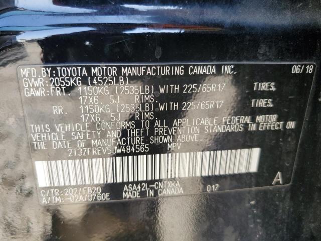 2T3ZFREV5JW484565 - 2018 TOYOTA RAV4 LE Siyah fotoğraf 13