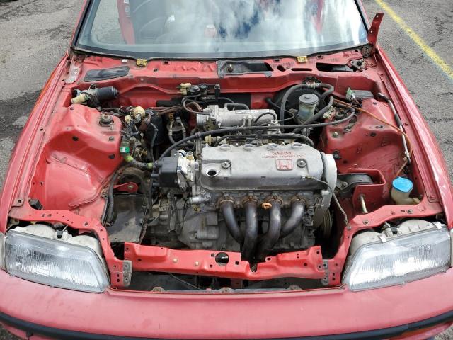 JHMED9366KS001206 - 1989 HONDA CIVIC 1500 CRX SI RED photo 11