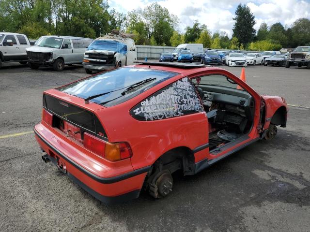 JHMED9366KS001206 - 1989 HONDA CIVIC 1500 CRX SI RED photo 3