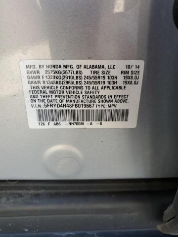 5FRYD4H48FB019667 - 2015 ACURA MDX TECHNOLOGY SILVER photo 13