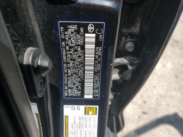 JTDHPRAE7LJ006373 - 2020 TOYOTA COROLLA LE BLACK photo 12