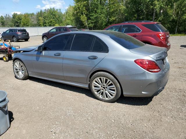 55SWF6GB5FU087664 - 2015 MERCEDES-BENZ C 400 4MATIC GRAY photo 2