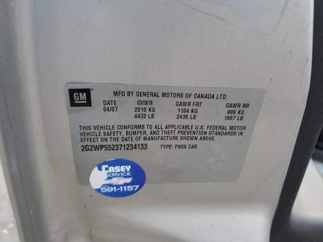 2G2WP552371234133 - 2007 PONTIAC GRAND PRIX 银色 照片 12