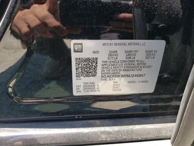 5GAERBKW0MJ246847 - 2021 BUICK ENCLAVE ESSENCE 黑色 照片 12