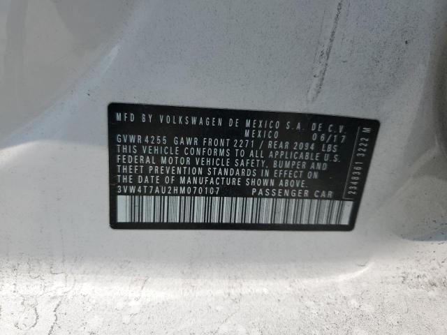 3VW4T7AU2HM070107 - 2017 VOLKSWAGEN GTI S 白色 照片 12