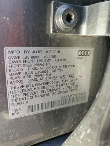 WA1LAAF7XHD028939 - 2017 AUDI Q7 PREMIUM PLUS ნაცრისფერი ფოტო 13