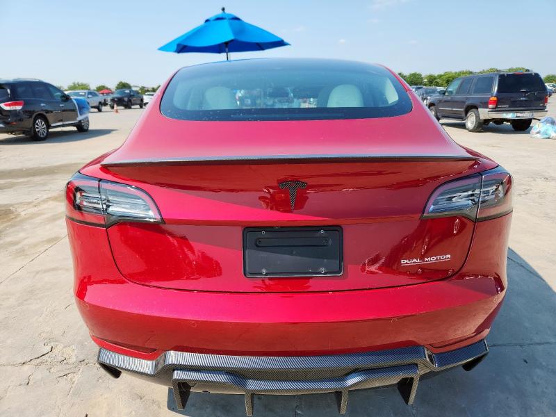 5YJ3E1EC4NF348464 - 2022 TESLA MODEL 3 红色 照片 6