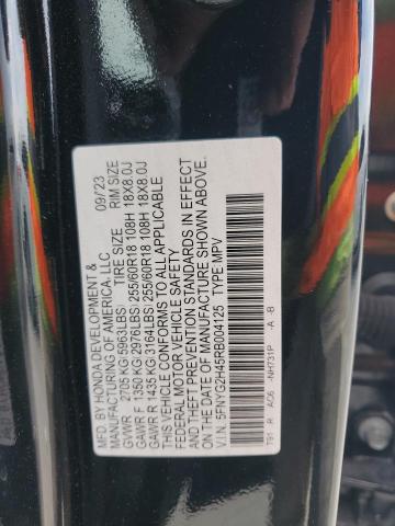 5FNYG2H45RB004125 - 2024 HONDA PILOT EXL შავი ფოტო 13