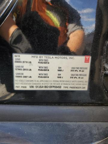 5YJSA1BG1DFP08450 - 2013 TESLA MODEL S 黑色 照片 13