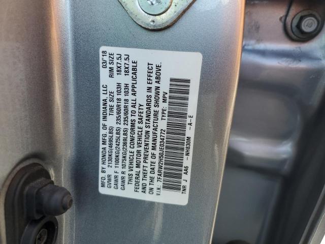 7FARW2H50JE034772 - 2018 HONDA CR-V EX SILVER photo 14