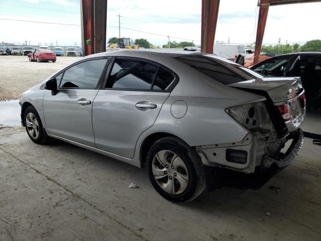 19XFB2F54FE105840 - 2015 HONDA CIVIC LX SILVER photo 2