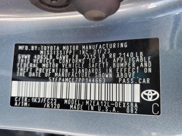 5YFP4MCE7PP144663 - 2023 TOYOTA COROLLA SE BLUE photo 12