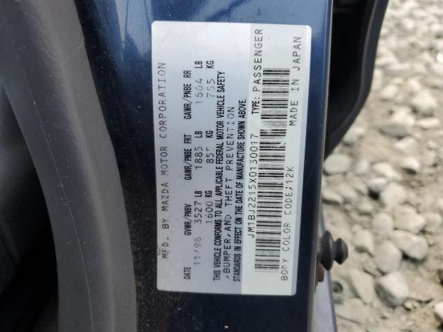 JM1BJ2215X0130017 - 1999 MAZDA PROTEGE ES BLUE photo 12