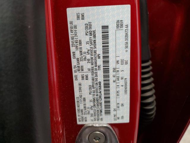 1FMCU0E12RUA16849 - 2024 FORD ESCAPE RED photo 13