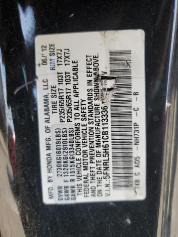 5FNRL5H61CB113336 - 2012 HONDA ODYSSEY EXL 黑色 照片 13