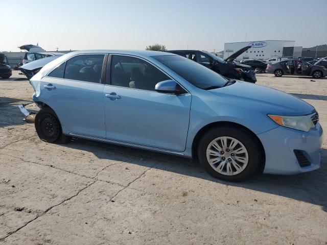 4T4BF1FKXDR306886 - 2013 TOYOTA CAMRY L BLUE photo 4